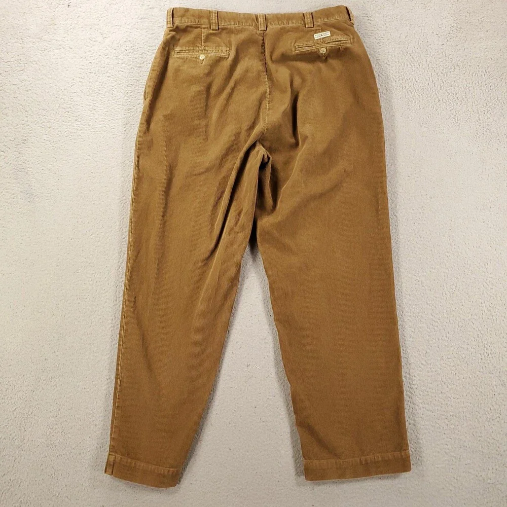 Vintage Polo Ralph Lauren Philip Corduroy Pants Mens 36x30 Brown Cotton